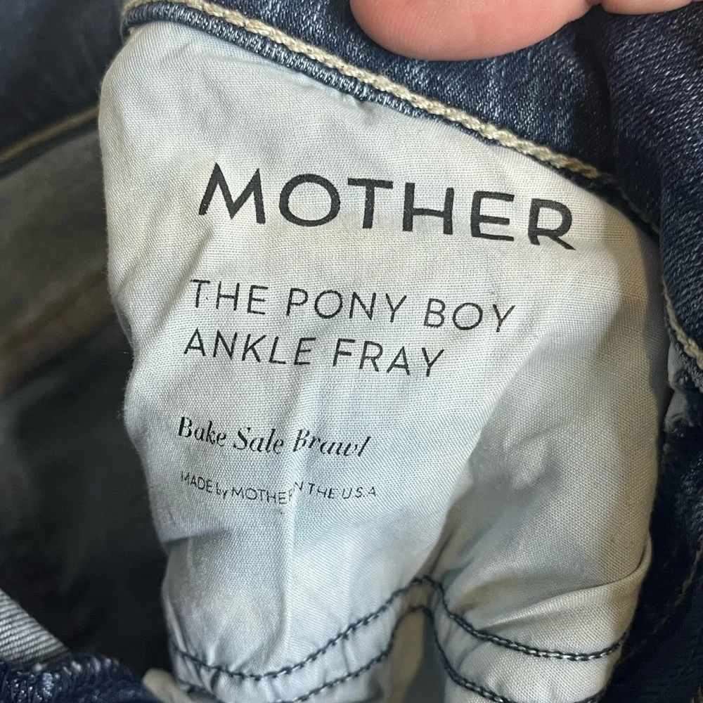 MOTHER Women’s Size 26 Pony Boy Ankle Fray Jeans in Bake Sale Brawl